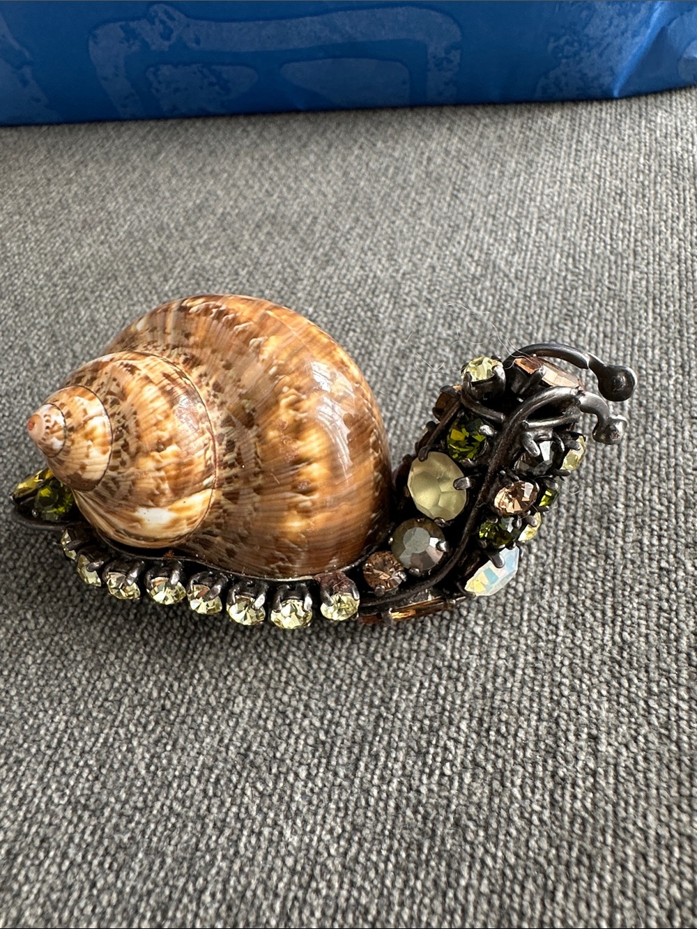 vintage Philippe Ferrandis Paris snail brooch